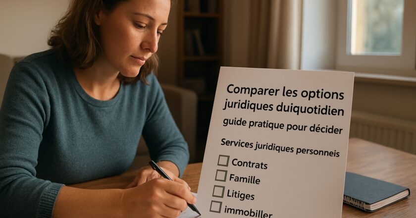 Comparer les options juridiques du quotidien : guide pratique pour décider