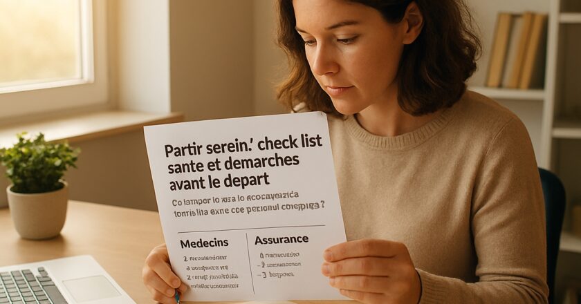 Partir serein : check-list santé et démarches avant le départ